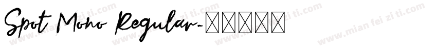 Spot Mono Regular字体转换